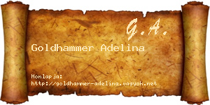 Goldhammer Adelina névjegykártya